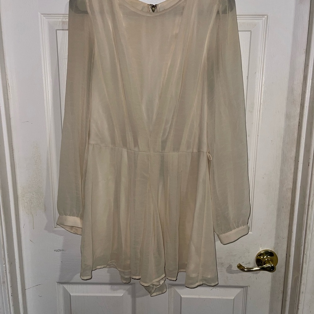 Forever 21 Cream Sheer Top